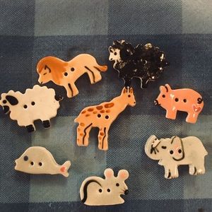 BUTTONS. Animal ceramic buttons